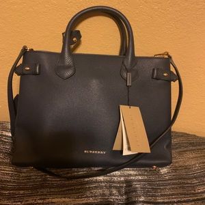 NWT Burberry small banner leather satchel